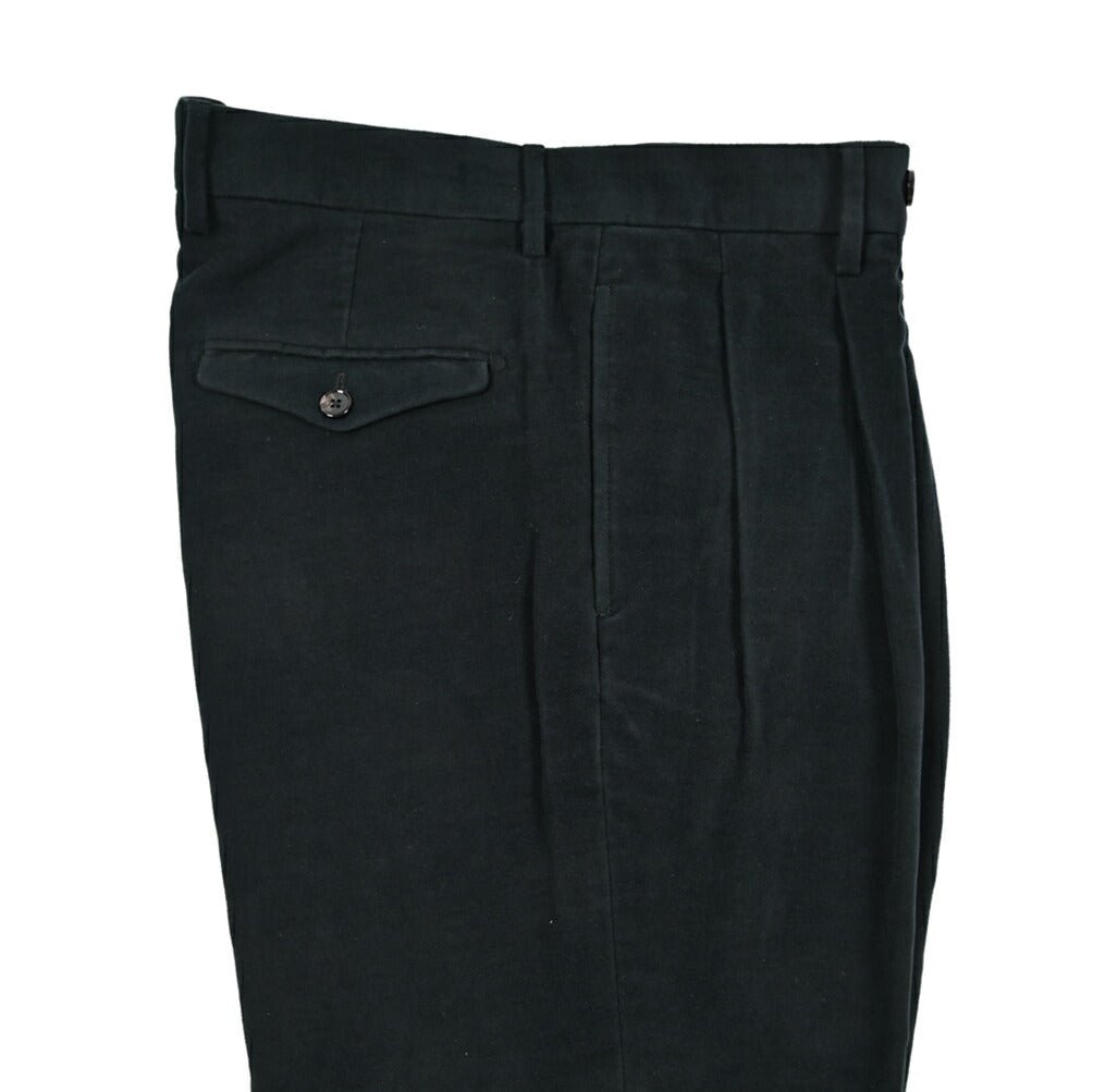 BERWICH “NEGRONI LUX” モダール混コットン ツータックパンツ ブラック(black) 46 | GUARDAROBA MILANO OFFICIAL STORE