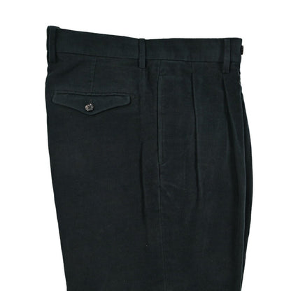 BERWICH “NEGRONI LUX” モダール混コットン ツータックパンツ ブラック(black) 46 | GUARDAROBA MILANO OFFICIAL STORE