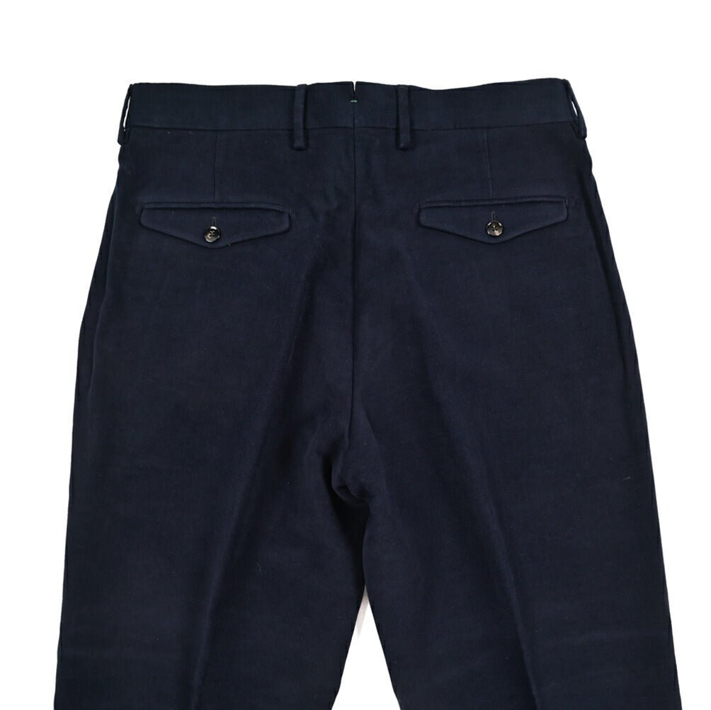 BERWICH “NEGRONI LUX” モダール混コットン ツータックパンツ ネイビー(navy) 46 | GUARDAROBA MILANO OFFICIAL STORE