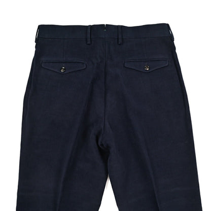 BERWICH “NEGRONI LUX” モダール混コットン ツータックパンツ ネイビー(navy) 46 | GUARDAROBA MILANO OFFICIAL STORE