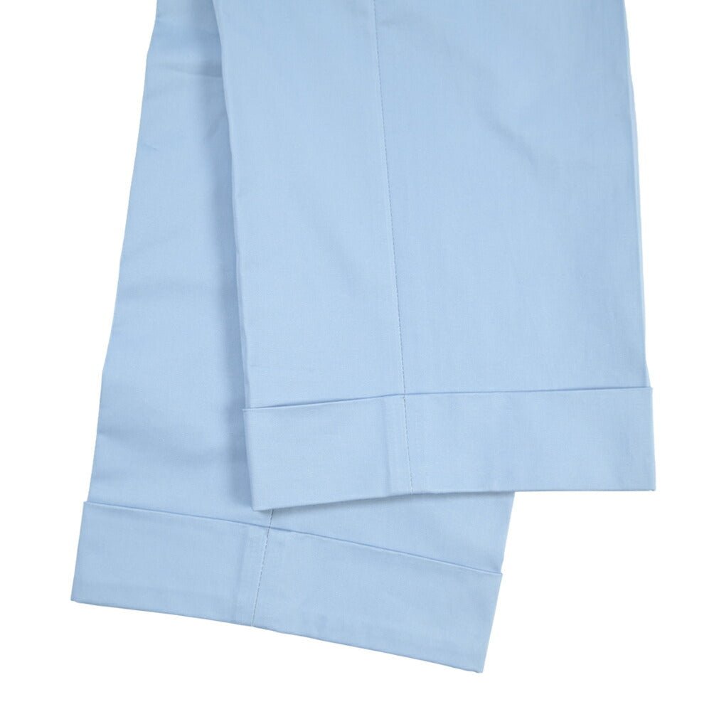 BERWICH “NEGRONI LUX” ストレッチコットン ツータックパンツ ライトブルー(sky) 46 | GUARDAROBA MILANO OFFICIAL STORE