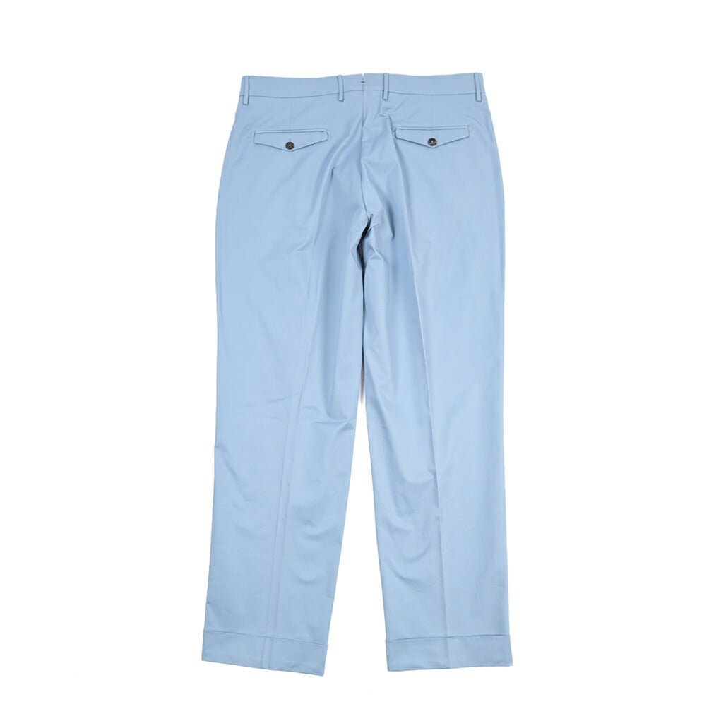 BERWICH “NEGRONI LUX” ストレッチコットン ツータックパンツ ライトブルー(sky) 46 | GUARDAROBA MILANO OFFICIAL STORE