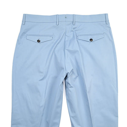 BERWICH “NEGRONI LUX” ストレッチコットン ツータックパンツ ライトブルー(sky) 46 | GUARDAROBA MILANO OFFICIAL STORE