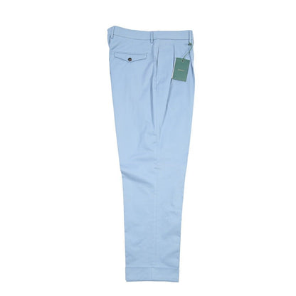 BERWICH “NEGRONI LUX” ストレッチコットン ツータックパンツ ライトブルー(sky) 46 | GUARDAROBA MILANO OFFICIAL STORE