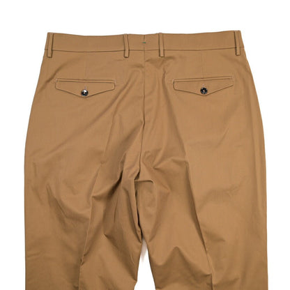 BERWICH “NEGRONI LUX” ストレッチコットン ツータックチノパンツ ブラウン(tobacco) 50 | GUARDAROBA MILANO OFFICIAL STORE