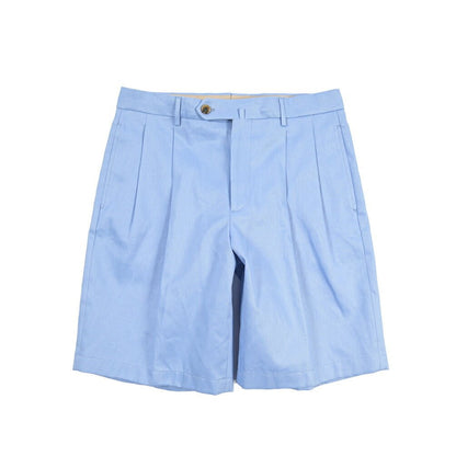 BERWICH “NEGRONI SHORT” コットン100% ツータックショーツ ブルー(sky) 48 | GUARDAROBA MILANO OFFICIAL STORE