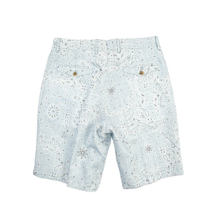 BERWICH “NEGRONI SHORT” リネン混コットン ツータックショーツ ライトブルー(sky) 46 | GUARDAROBA MILANO OFFICIAL STORE