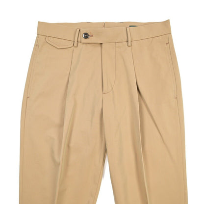 BERWICH “NEW GRAPPA” コットン100% ワンタックチノパンツ (ソラーロ) ベージュ(khaki) 44 | GUARDAROBA MILANO OFFICIAL STORE