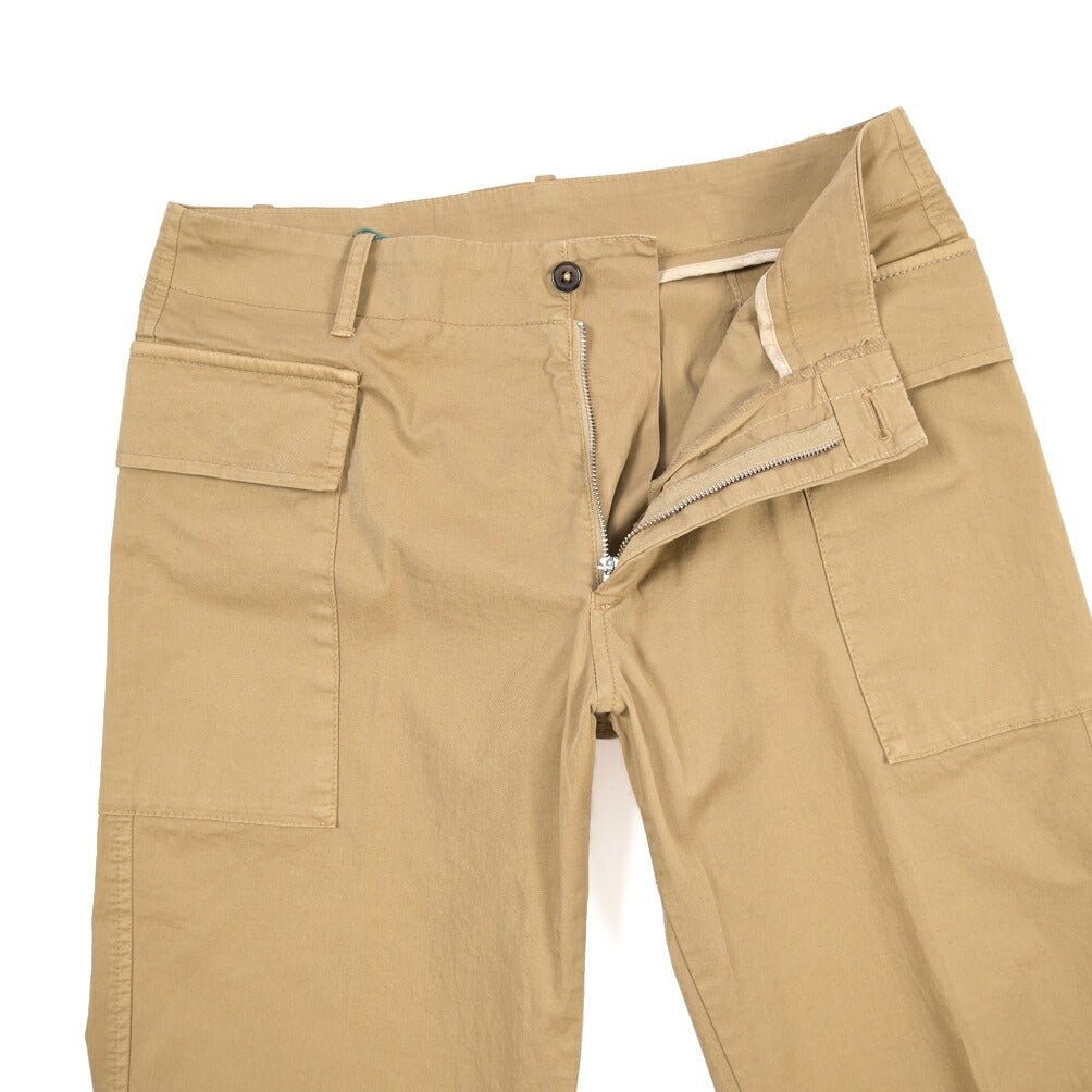BERWICH “PARA-GD” ストレッチコットン ノータックパンツ ベージュ(sabbia199) S | GUARDAROBA MILANO OFFICIAL STORE