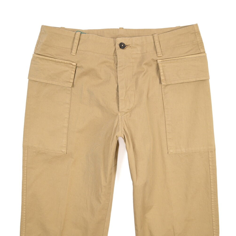 BERWICH “PARA-GD” ストレッチコットン ノータックパンツ ベージュ(sabbia199) S | GUARDAROBA MILANO OFFICIAL STORE