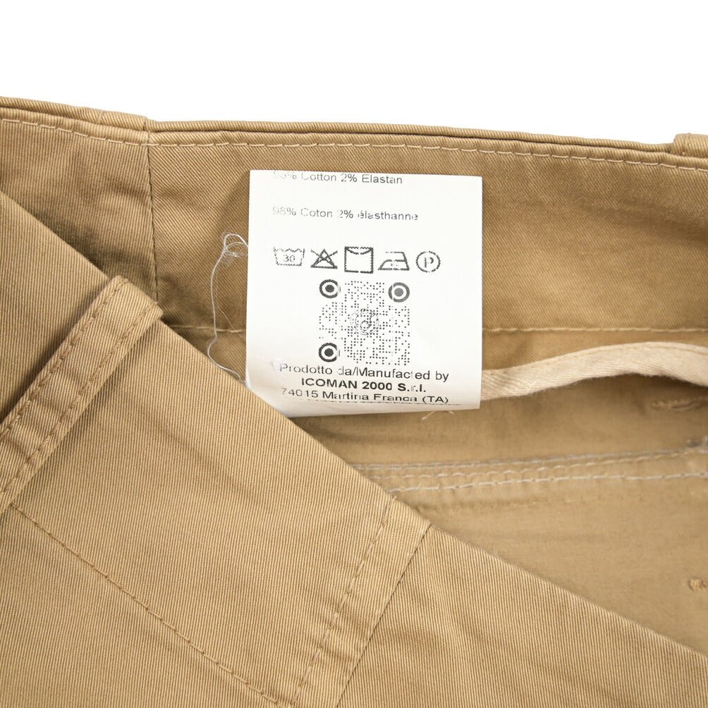 BERWICH “PARA-GD” ストレッチコットン ノータックパンツ ベージュ(sabbia199) S | GUARDAROBA MILANO OFFICIAL STORE