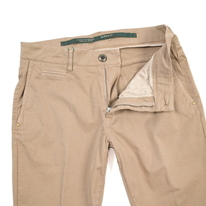 BERWICH “PINOT-GD” ストレッチコットン ノータックパンツ ベージュ(sabbia199) 32 | GUARDAROBA MILANO OFFICIAL STORE