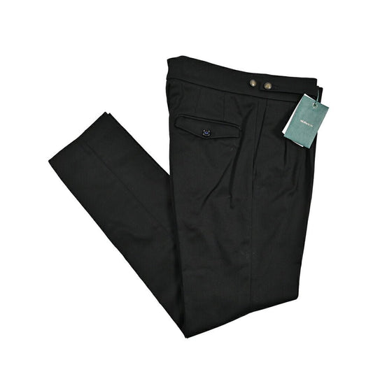BERWICH "RAFFI GURKHA" コットン100% グルカパンツ / ベルトレススラックス ブラック(brack) 44 | GUARDAROBA MILANO OFFICIAL STORE