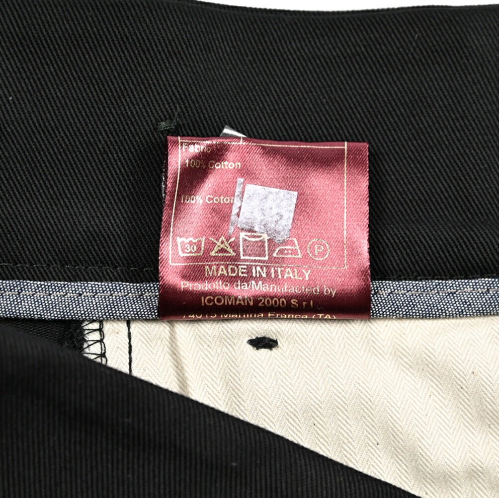BERWICH "RAFFI GURKHA" コットン100% グルカパンツ / ベルトレススラックス ブラック(brack) 44 | GUARDAROBA MILANO OFFICIAL STORE
