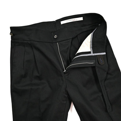 BERWICH "RAFFI GURKHA" コットン100% グルカパンツ / ベルトレススラックス ブラック(brack) 44 | GUARDAROBA MILANO OFFICIAL STORE