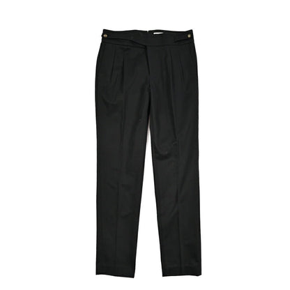 BERWICH "RAFFI GURKHA" コットン100% グルカパンツ / ベルトレススラックス ブラック(brack) 44 | GUARDAROBA MILANO OFFICIAL STORE