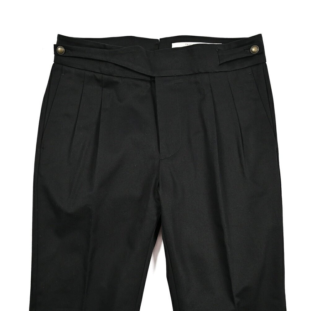 BERWICH "RAFFI GURKHA" コットン100% グルカパンツ / ベルトレススラックス ブラック(brack) 44 | GUARDAROBA MILANO OFFICIAL STORE