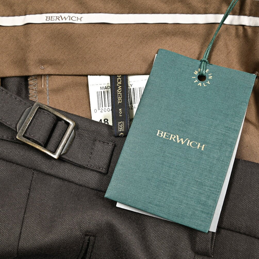 BERWICH "RETRO" ヴァージンウール100% ワンタックスラックス｜434003-46｜GUARDAROBA MILANO OFFICIAL STORE