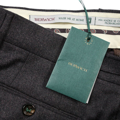 BERWICH “RETRO” ウォッシャブルウール100% ワンタックスラックス パープル(purple) 48 | GUARDAROBA MILANO OFFICIAL STORE