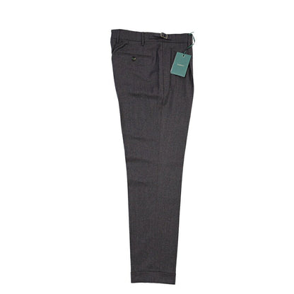 BERWICH “RETRO” ウォッシャブルウール100% ワンタックスラックス パープル(purple) 48 | GUARDAROBA MILANO OFFICIAL STORE