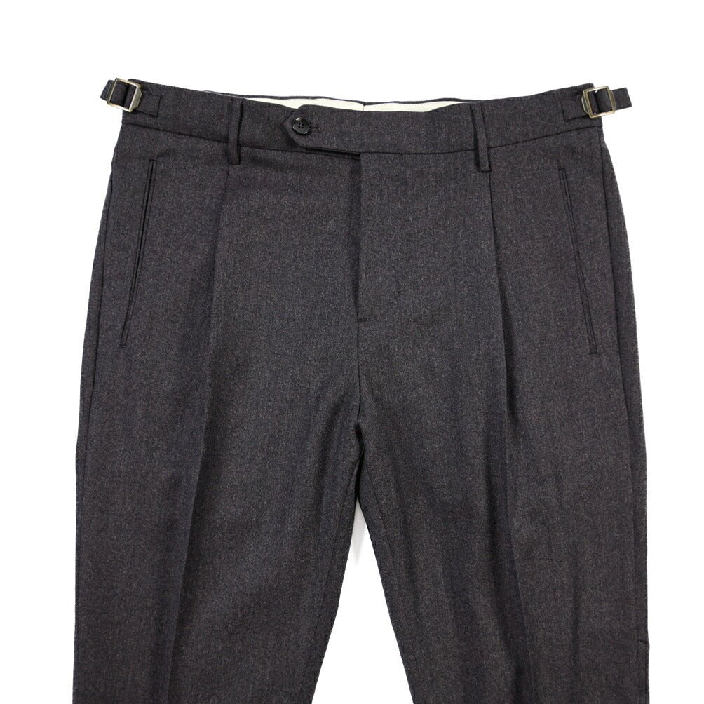 BERWICH “RETRO” ウォッシャブルウール100% ワンタックスラックス パープル(purple) 48 | GUARDAROBA MILANO OFFICIAL STORE