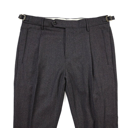 BERWICH “RETRO” ウォッシャブルウール100% ワンタックスラックス パープル(purple) 48 | GUARDAROBA MILANO OFFICIAL STORE