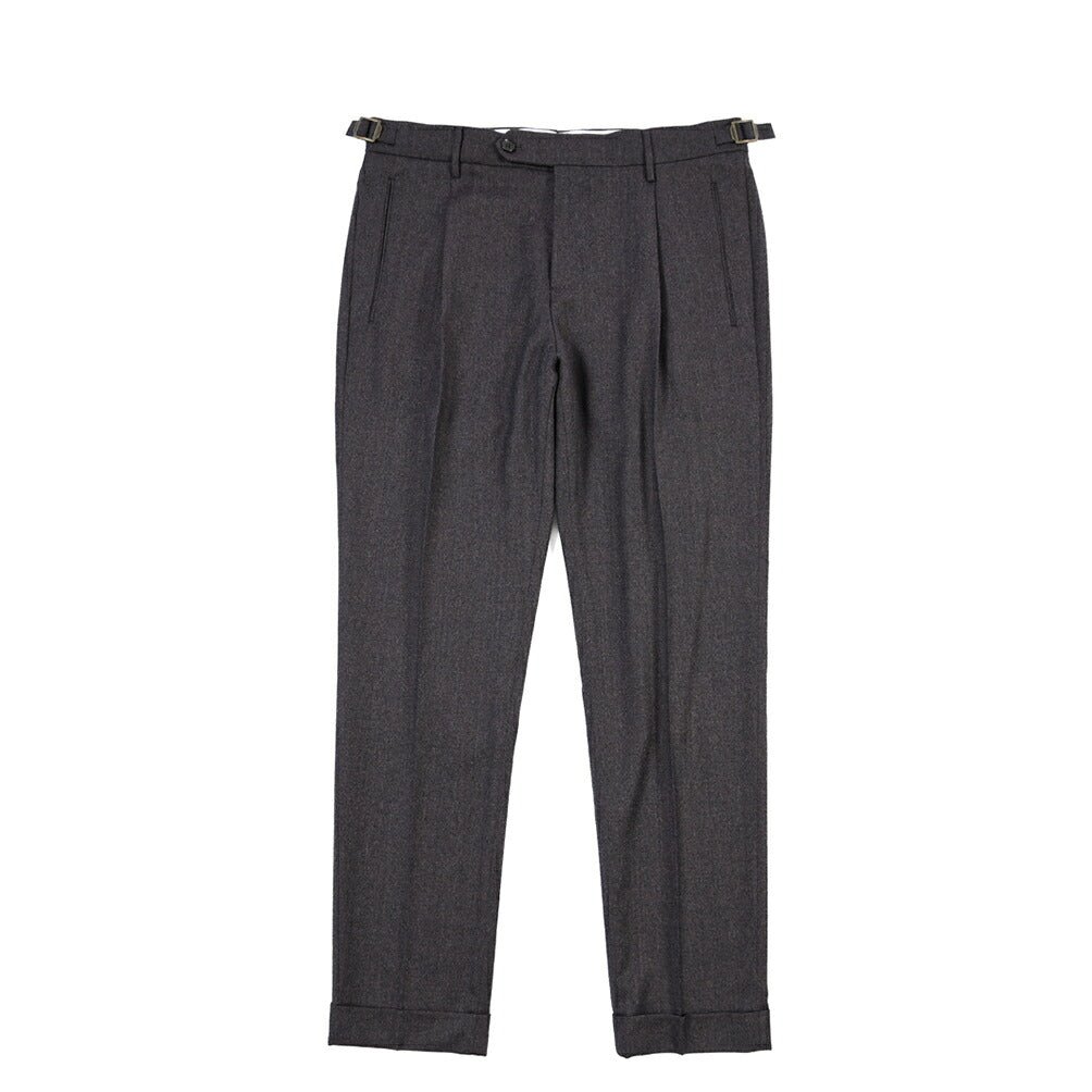 BERWICH “RETRO” ウォッシャブルウール100% ワンタックスラックス パープル(purple) 48 | GUARDAROBA MILANO OFFICIAL STORE
