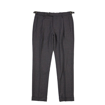 BERWICH “RETRO” ウォッシャブルウール100% ワンタックスラックス パープル(purple) 48 | GUARDAROBA MILANO OFFICIAL STORE