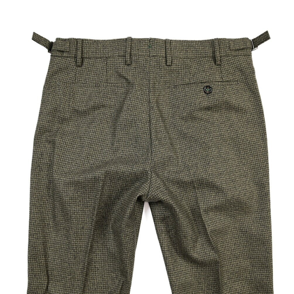 BERWICH “RETRO” ヴァージンウール100% ワンタックスラックス グリーン(green) 48 | GUARDAROBA MILANO OFFICIAL STORE