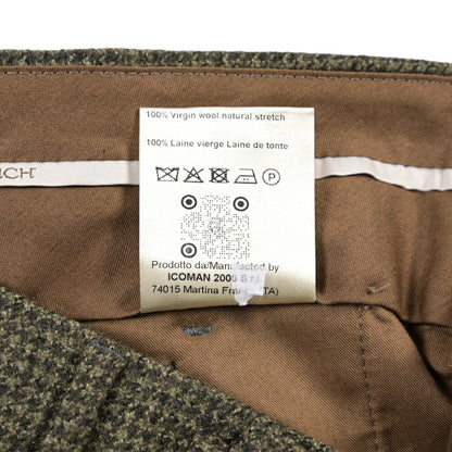 BERWICH “RETRO” ヴァージンウール100% ワンタックスラックス グリーン(green) 48 | GUARDAROBA MILANO OFFICIAL STORE