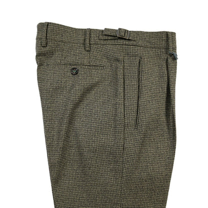 BERWICH “RETRO” ヴァージンウール100% ワンタックスラックス グリーン(green) 48 | GUARDAROBA MILANO OFFICIAL STORE