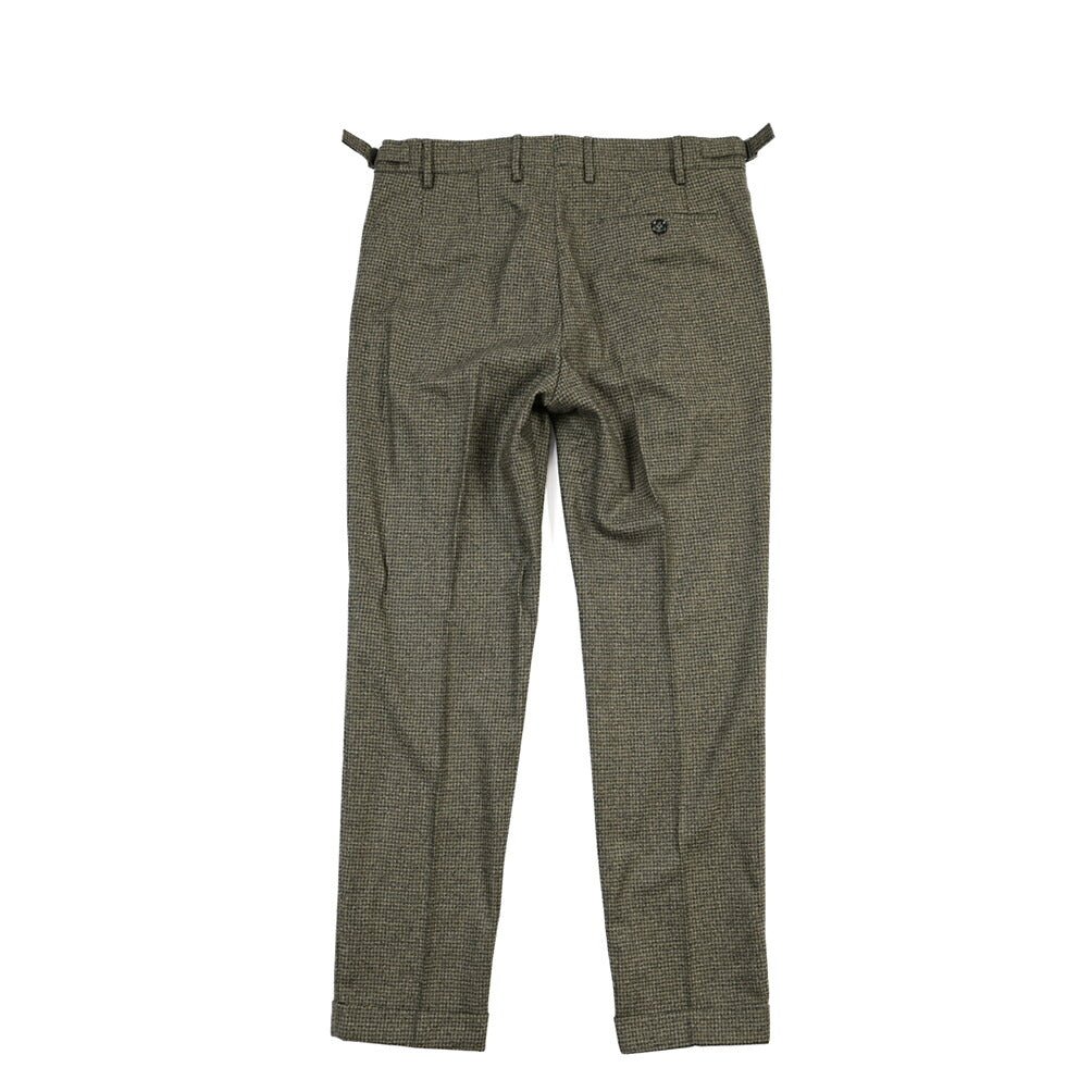 BERWICH “RETRO” ヴァージンウール100% ワンタックスラックス グリーン(green) 48 | GUARDAROBA MILANO OFFICIAL STORE
