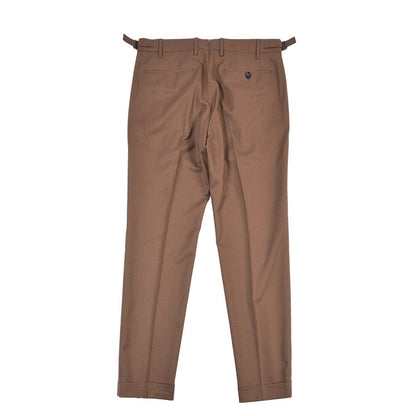 BERWICH “RETRO” ヴァージンウール100% ワンタックスラックス / CANONICO製生地 ブラウン(bronze) 46 | GUARDAROBA MILANO OFFICIAL STORE