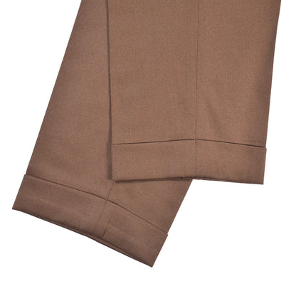 BERWICH “RETRO” ヴァージンウール100% ワンタックスラックス / CANONICO製生地 ブラウン(bronze) 46 | GUARDAROBA MILANO OFFICIAL STORE
