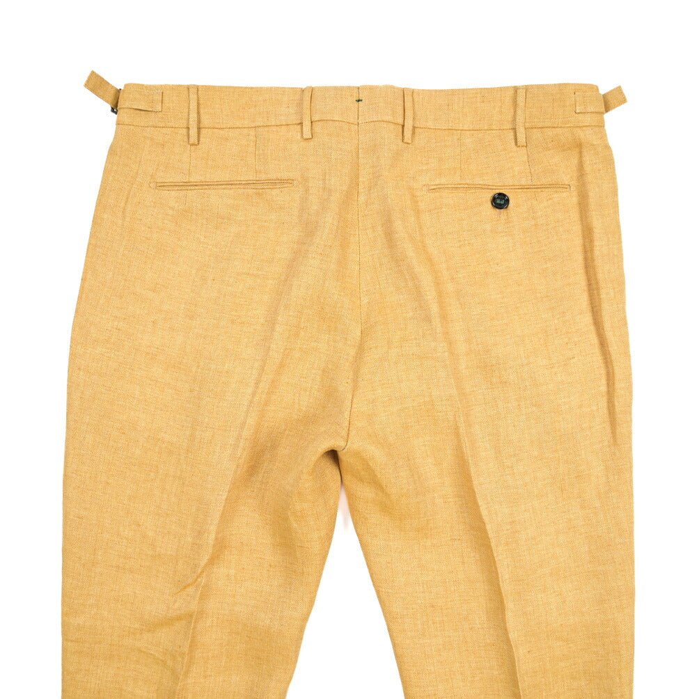 BERWICH “RETRO 1P” リネン100% ワンタックスラックス ゴールド(gold) 54 | GUARDAROBA MILANO OFFICIAL STORE