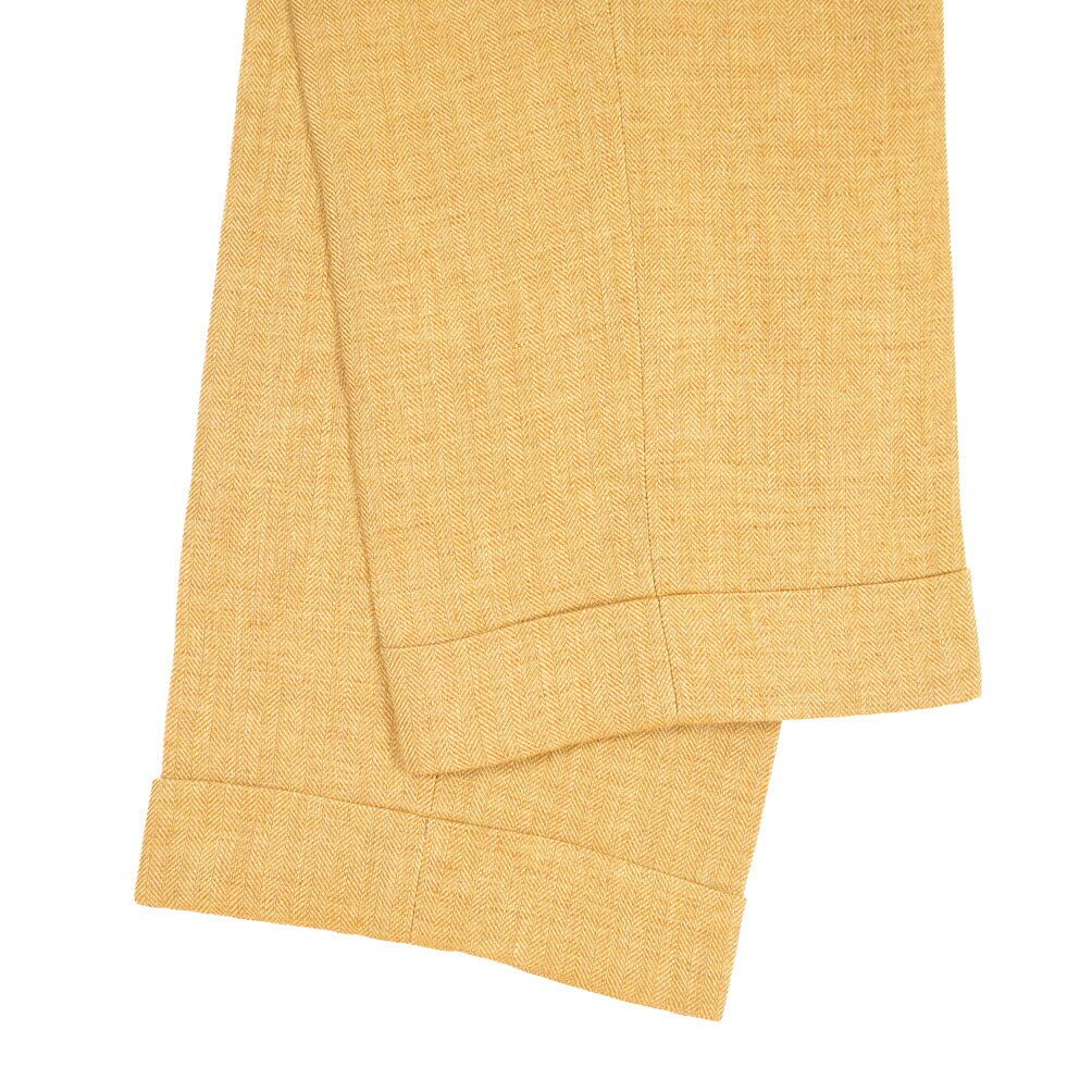 BERWICH “RETRO 1P” リネン100% ワンタックスラックス ゴールド(gold) 54 | GUARDAROBA MILANO OFFICIAL STORE