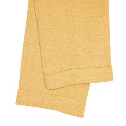 BERWICH “RETRO 1P” リネン100% ワンタックスラックス ゴールド(gold) 54 | GUARDAROBA MILANO OFFICIAL STORE
