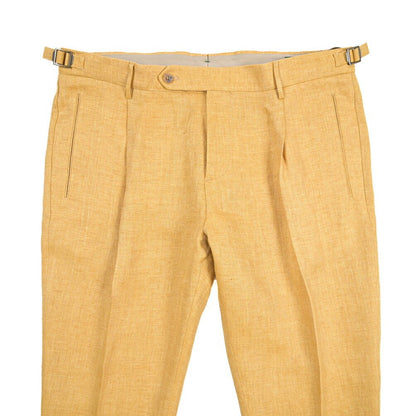 BERWICH “RETRO 1P” リネン100% ワンタックスラックス ゴールド(gold) 54 | GUARDAROBA MILANO OFFICIAL STORE