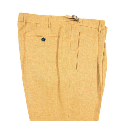 BERWICH “RETRO 1P” リネン100% ワンタックスラックス ゴールド(gold) 54 | GUARDAROBA MILANO OFFICIAL STORE