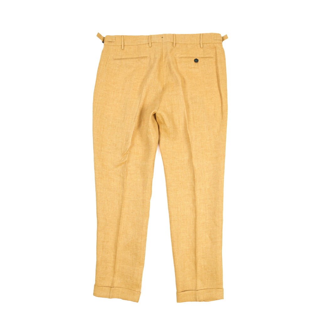 BERWICH “RETRO 1P” リネン100% ワンタックスラックス ゴールド(gold) 54 | GUARDAROBA MILANO OFFICIAL STORE