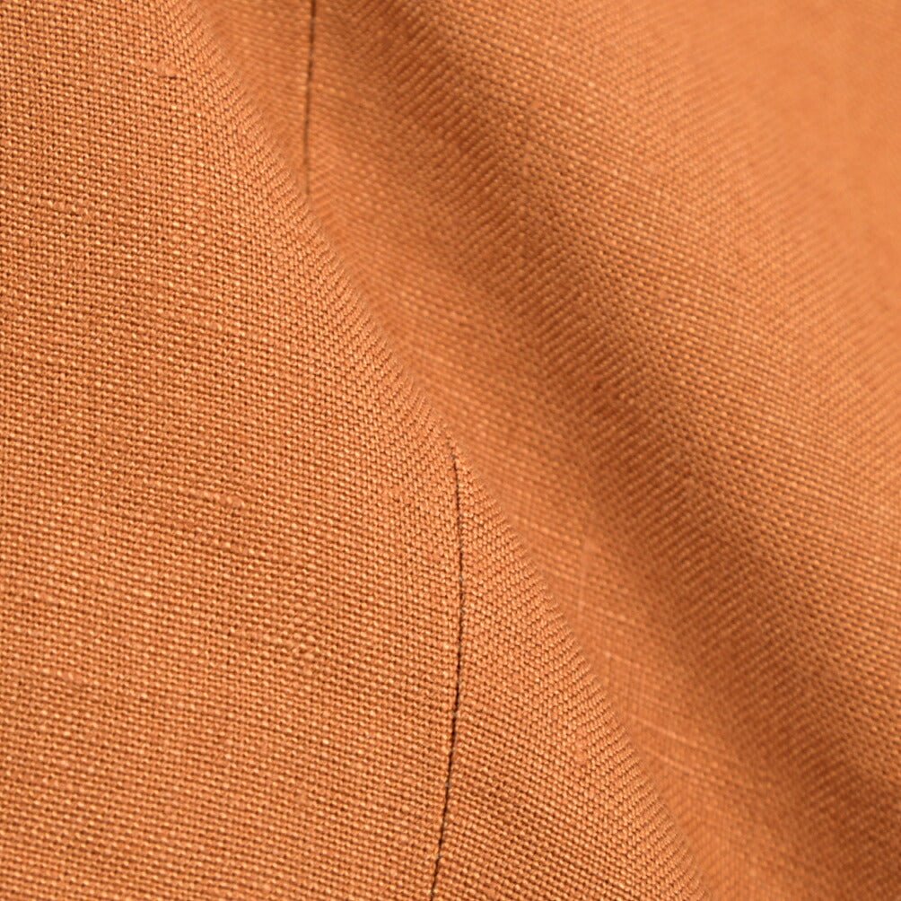 BERWICH “RETRO 1P” リネン100% ワンタックスラックス オレンジ(bronze) 48 | GUARDAROBA MILANO OFFICIAL STORE