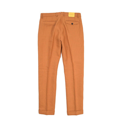 BERWICH “RETRO 1P” リネン100% ワンタックスラックス オレンジ(bronze) 48 | GUARDAROBA MILANO OFFICIAL STORE
