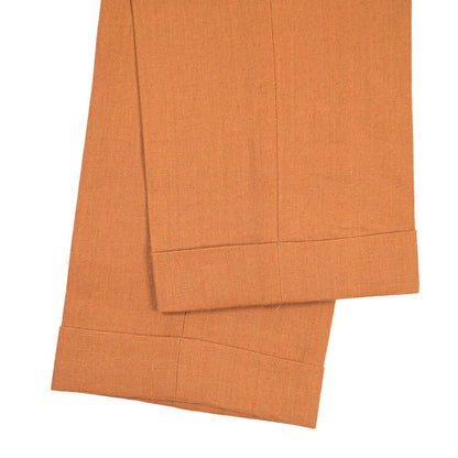 BERWICH “RETRO 1P” リネン100% ワンタックスラックス オレンジ(bronze) 48 | GUARDAROBA MILANO OFFICIAL STORE