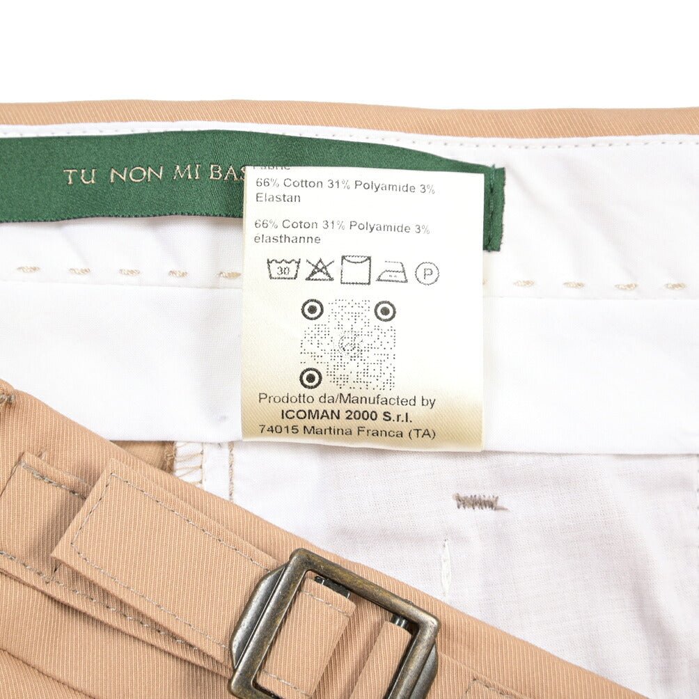 BERWICH “RETRO 1P” ストレッチナイロン ワンタックパンツ ベージュ(beige) 46 | GUARDAROBA MILANO OFFICIAL STORE