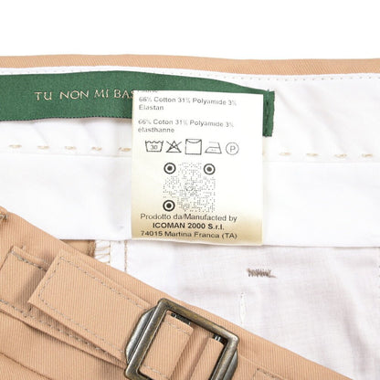 BERWICH “RETRO 1P” ストレッチナイロン ワンタックパンツ ベージュ(beige) 46 | GUARDAROBA MILANO OFFICIAL STORE