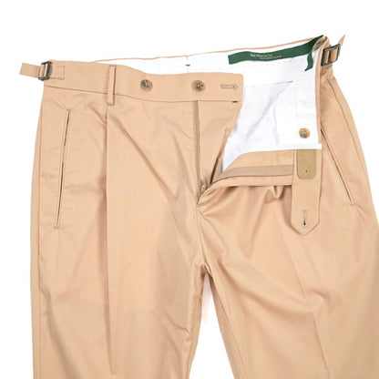 BERWICH “RETRO 1P” ストレッチナイロン ワンタックパンツ ベージュ(beige) 46 | GUARDAROBA MILANO OFFICIAL STORE