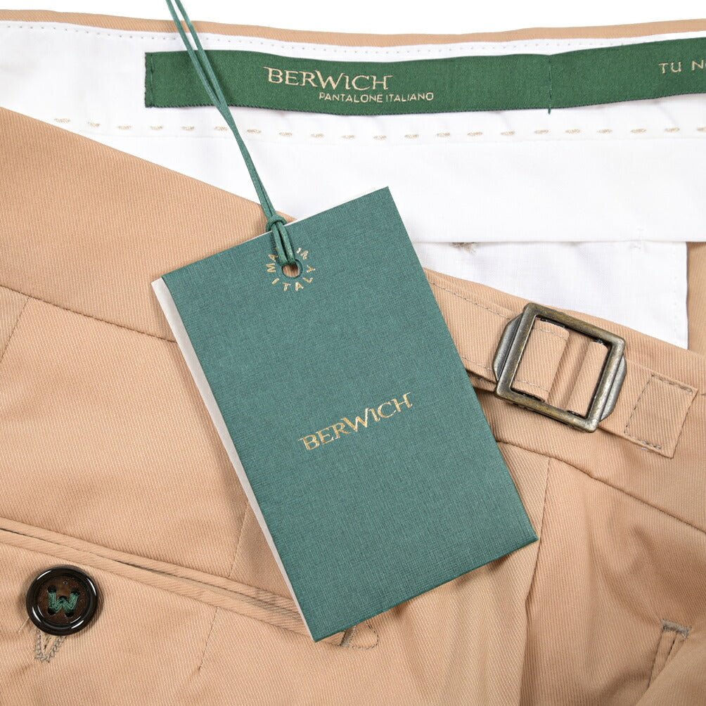 BERWICH “RETRO 1P” ストレッチナイロン ワンタックパンツ ベージュ(beige) 46 | GUARDAROBA MILANO OFFICIAL STORE