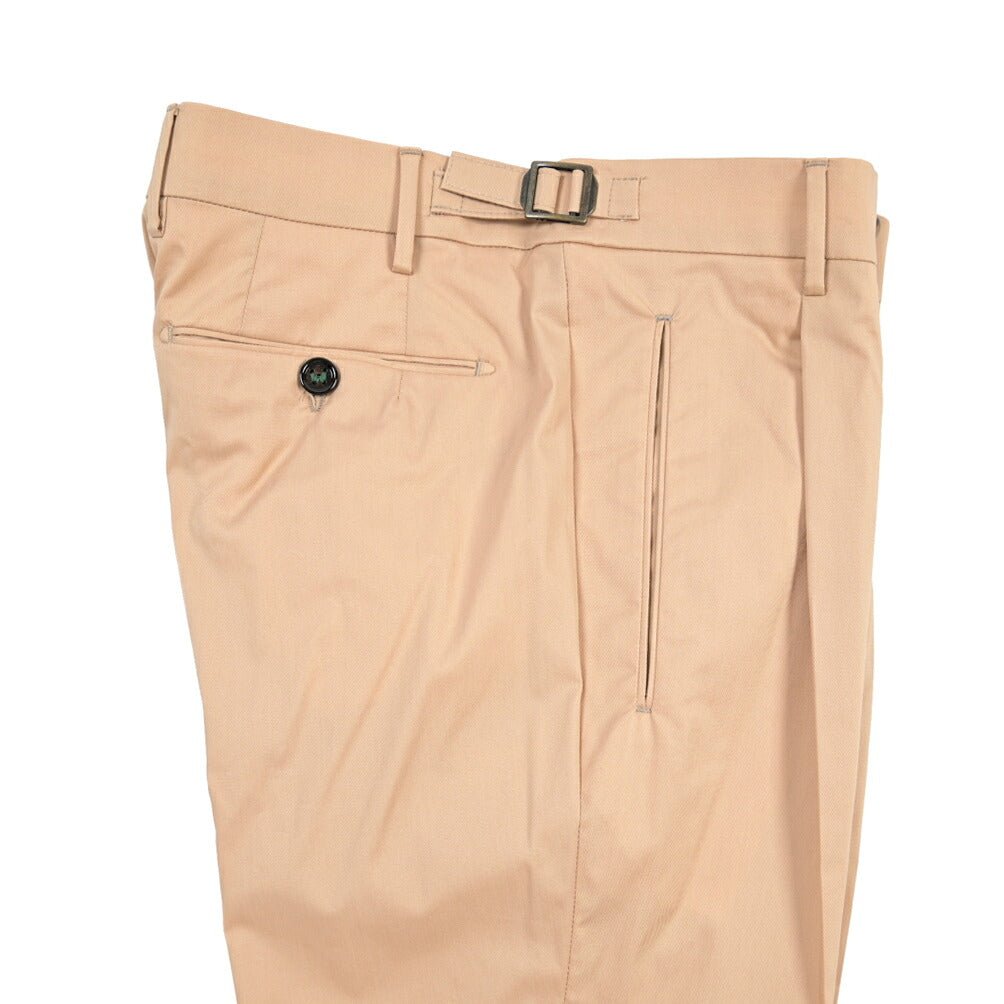 BERWICH “RETRO 1P” ストレッチナイロン ワンタックパンツ ベージュ(beige) 46 | GUARDAROBA MILANO OFFICIAL STORE
