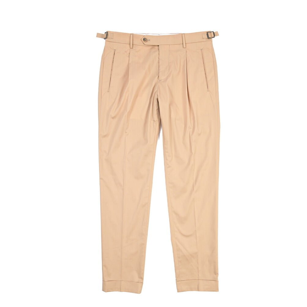BERWICH “RETRO 1P” ストレッチナイロン ワンタックパンツ ベージュ(beige) 46 | GUARDAROBA MILANO OFFICIAL STORE