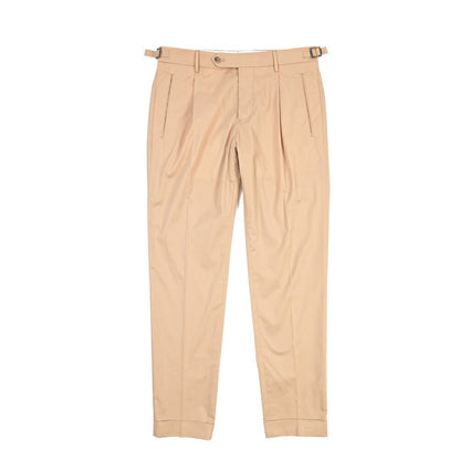 BERWICH “RETRO 1P” ストレッチナイロン ワンタックパンツ ベージュ(beige) 46 | GUARDAROBA MILANO OFFICIAL STORE